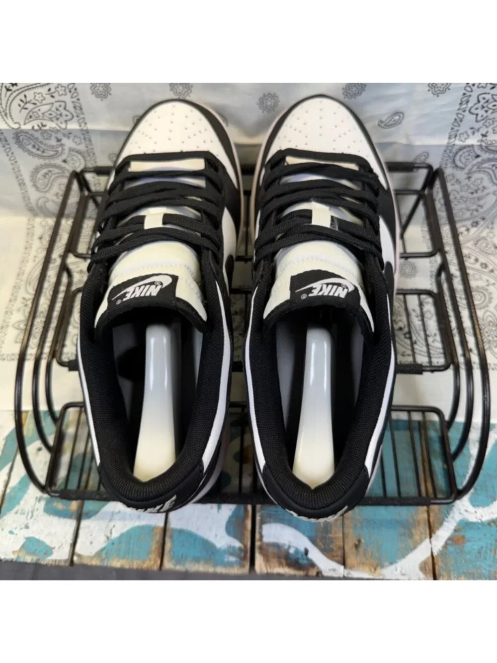 Nike Dunk Low Retro White/Black Panda DD1391-100 Sneakers Shoes Mens Sz 9.5 EUC